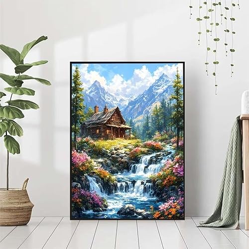 5D Diamond Painting Fallen Diamant Painting Bilder Erwachsene, Landschaft Diamond Painting Set, Diamond Painting Klein 80x110cm, DIY Runde Full Drill Cross Stickerei Basteln für Home Wall Decor P-N von BAIYAACO