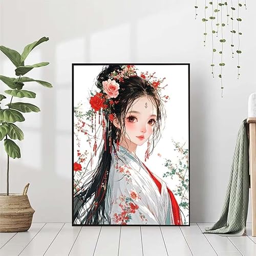 5D Diamond Painting Karikatur Diamant Painting Bilder Erwachsene, MäDchen Diamond Painting Set, Diamond Painting Klein 80x110cm, DIY Runde Full Drill Cross Stickerei Basteln für Home Wall Decor G-4 von BAIYAACO