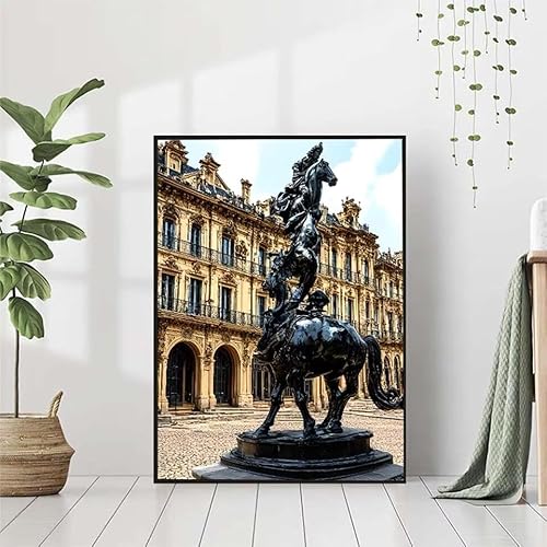 5D Diamond Painting Landschaft Diamant Painting Bilder Erwachsene, Architektur Diamond Painting Set, Diamond Painting Klein 50x70cm, DIY Runde Full Drill Cross Stickerei Basteln für Home Wall Decor von BAIYAACO