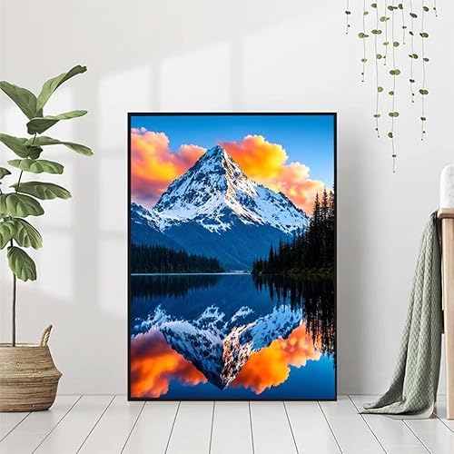 5D Diamond Painting Landschaft Diamant Painting Bilder Erwachsene, Berg Diamond Painting Set, Diamond Painting Klein 30x40cm, DIY Runde Full Drill Cross Stickerei Basteln für Home Room Wall Decor Y-4 von BAIYAACO