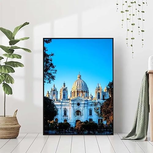 5D Diamond Painting Landschaft Diamant Painting Bilder Erwachsene, Moschee Diamond Painting Set, Diamond Painting Klein 30x40cm, DIY Runde Full Drill Cross Stickerei Basteln für Home Wall Decor 8-Q von BAIYAACO