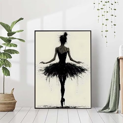 5D Diamond Painting MäDchen Diamant Painting Bilder, Ballett Diamond Painting Erwachsene Kinder DIY Runde Kristall Diamond Art Stickerei Painting Basteln, Wohnzimmer Schlafzimmer Wanddeko 30x40cm X-1 von BAIYAACO