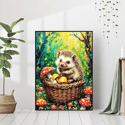 5D Diamond Painting Pilz Diamant Painting Bilder Erwachsene, Tier Diamond Painting Set, Diamond Painting Klein 50x70cm, DIY Runde Full Drill Cross Stickerei Basteln für Home Room Wall Decor Geschenk von BAIYAACO