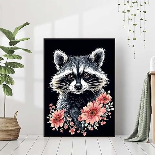 5D Diamond Painting Tier Diamant Painting Bilder, Blume Diamond Painting Erwachsene Kinder DIY Runde Kristall Diamond Art Stickerei Painting Basteln Set, Wohnzimmer Schlafzimmer Wanddeko 30x40cm 8-U von BAIYAACO