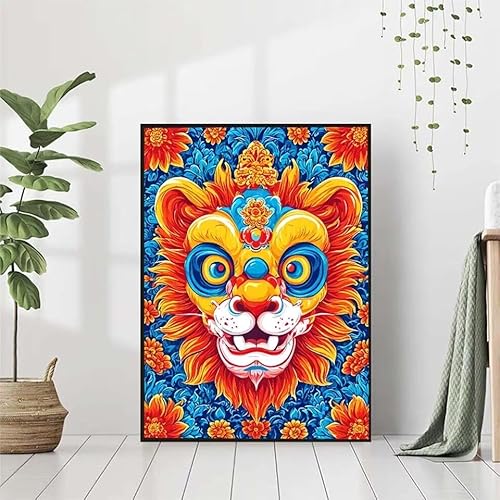 5D Diamond Painting Tier Diamant Painting Bilder, Karikatur Diamond Painting Erwachsene Kinder DIY Runde Kristall Diamond Art Stickerei Painting Basteln, Wohnzimmer Schlafzimmer Wanddeko 30x40cm A-6 von BAIYAACO