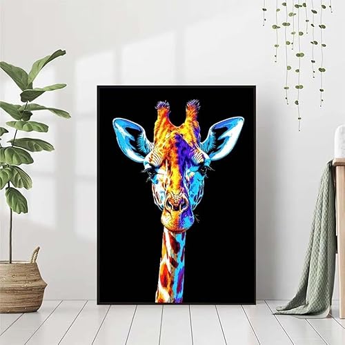 5D Diamond Painting Tier Diamant Painting Bilder, Reh Diamond Painting Erwachsene Kinder DIY 5D Runde Kristall Diamond Art Stickerei Painting Basteln Set, Wohnzimmer Schlafzimmer Wanddeko 80x110cm 7-B von BAIYAACO