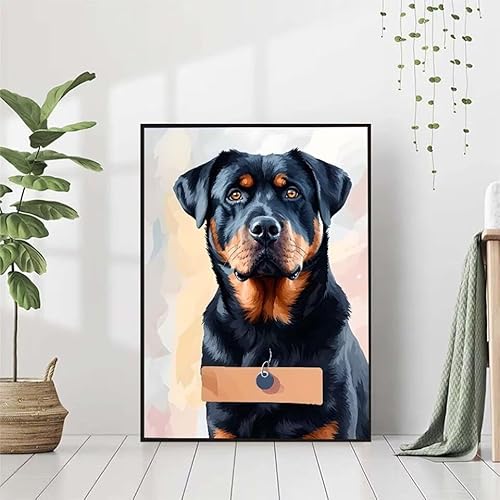 5D Diamond Painting Tier Diamant Painting Bilder Erwachsene, Hund Diamond Painting Set, Diamond Painting Klein 80x110cm, DIY Runde Full Drill Cross Stickerei Basteln für Home Wall Decor Geschenk 0-9 von BAIYAACO