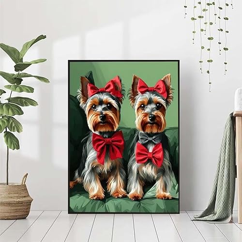 5D Diamond Painting Tier Diamant Painting Bilder Erwachsene, Hund Diamond Painting Set, Diamond Painting Klein 80x110cm, DIY Runde Full Drill Cross Stickerei Basteln für Home Wall Decor Geschenk 4-5 von BAIYAACO