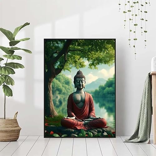 5D Diamond Painting Zen Diamant Painting Bilder, Baum Diamond Painting Erwachsene Kinder DIY 5D Runde Kristall Diamond Art Stickerei Painting Basteln Set, Wohnzimmer Schlafzimmer Wanddeko 80x110cm 5-3 von BAIYAACO