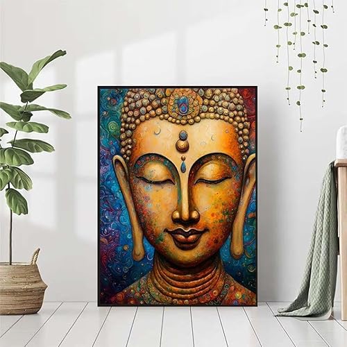 5D Diamond Painting Zen Diamant Painting Bilder, Blume Diamond Painting Erwachsene Kinder DIY Runde Kristall Diamond Art Stickerei Painting Basteln Set, Wohnzimmer Schlafzimmer Wanddeko 80x110cm 7-5 von BAIYAACO