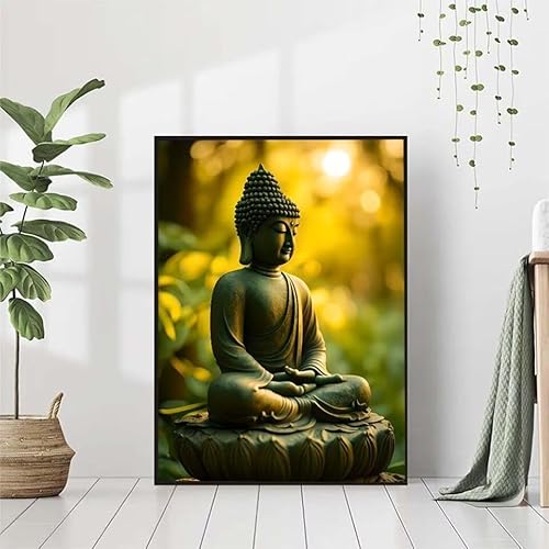 5D Diamond Painting Zen Diamant Painting Bilder, Herbst Diamond Painting Erwachsene Kinder DIY Runde Kristall Diamond Art Stickerei Painting Basteln Set, Wohnzimmer Schlafzimmer Wanddeko 80x110cm 6-J von BAIYAACO