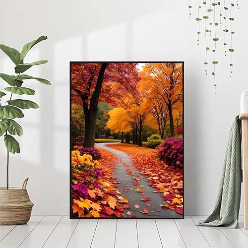 Diamond Painting Baum Diamant Painting Bilder Set, Diamond Painting Herbst Diamond Painting Erwachsene DIY Runde Strass Cross Stickerei Diamond-Painting Basteln Wandzimmer Deko Geschenk 80x110cm M-4 von BAIYAACO