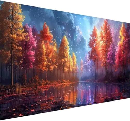 Diamond Painting Baum Diamond Painting Erwachsene Groß XXL 60x120cm Landschaft Vollbohrer Diamanten Malerei Kristall Stickerei Bilder Bastelset für Anfänger, Zimmer Deko Wohnzimmer Geschenke -h589 von BAIYAACO