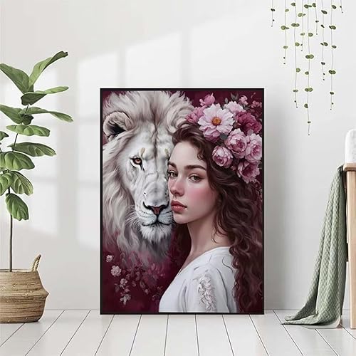 Diamond Painting Blume Diamant Painting Bilder Set, 5D Diamond Painting MäDchen Diamond Painting Erwachsene DIY Runde Strass Cross Stickerei Diamond-Painting Basteln für Wandzimmer Deko 80x110cm 3-D von BAIYAACO