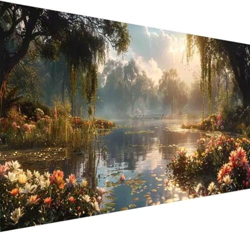 Diamond Painting Blume Diamond Painting Erwachsene Groß XXL 30x60cm Landschaft Vollbohrer Diamanten Malerei Kristall Stickerei Bilder Bastelset für Anfänger, Zimmer Deko Wohnzimmer Geschenke -k817 von BAIYAACO