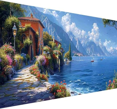 Diamond Painting Blume Diamond Painting Erwachsene Groß XXL 30x60cm Ozean Vollbohrer Diamanten Malerei Kristall Stickerei Bilder Bastelset für Kinder Anfänger, Zimmer Deko Wohnzimmer Geschenke -k1E von BAIYAACO