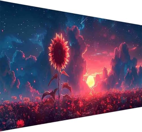 Diamond Painting Blume Diamond Painting Erwachsene Groß XXL 60x120cm Landschaft Vollbohrer Diamanten Malerei Kristall Stickerei Bilder Bastelset für Kinder Anfänger, Zimmer Deko Wohnzimmer -t608 von BAIYAACO