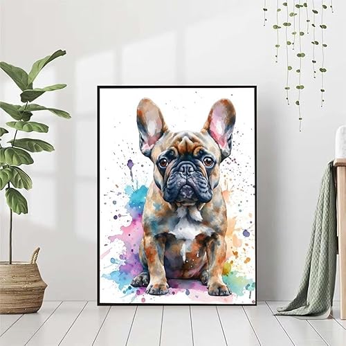 Diamond Painting Hund Diamant Painting Bilder Set, 5D Diamond Painting Tier Diamond Painting Erwachsene DIY Runde Kristall Strass Cross Stickerei Diamond-Painting Basteln, Wandzimmer Deko 80x110cm 8-Z von BAIYAACO