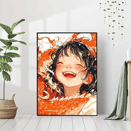 Diamond Painting Karikatur Diamant Painting Bilder Set, 5D Diamond Painting MäDchen Diamond Painting Erwachsene DIY Runde Strass Cross Stickerei Diamond-Painting Basteln, Wandzimmer Deko 80x110cm M-2 von BAIYAACO