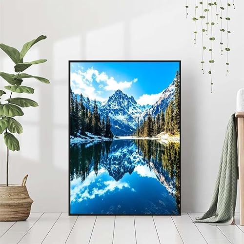 Diamond Painting Landschaft Diamant Painting Bilder Set, 5D Diamond Painting Baum Diamond Painting Erwachsene DIY Runde Strass Cross Stickerei Diamond-Painting Basteln für Wandzimmer Deko 30x40cm B-1 von BAIYAACO