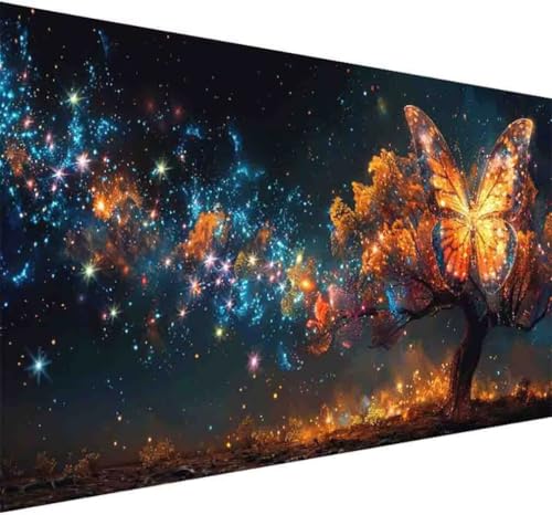 Diamond Painting Landschaft Diamond Painting Erwachsene Groß XXL 70x140cm Schmetterling Vollbohrer Diamanten Malerei Kristall Stickerei Bilder Bastelset Kinder Anfänger, Zimmer Deko Wohnzimmer -l26A von BAIYAACO