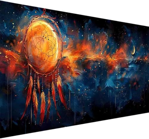 Diamond Painting Landschaft Diamond Painting Erwachsene Groß XXL 70x140cm Traumfänger Vollbohrer Diamanten Malerei Kristall Stickerei Bilder Bastelset für Kinder Anfänger, Zimmer Deko Wohnzimmer -i30H von BAIYAACO