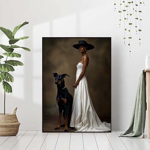 Diamond Painting MäDchen Diamant Painting Bilder, Hund Diamond Painting Erwachsene Kinder DIY Runde Kristall Diamond Art Stickerei Painting Basteln Set, Wohnzimmer Schlafzimmer Wanddeko 30x40cm G-M von BAIYAACO