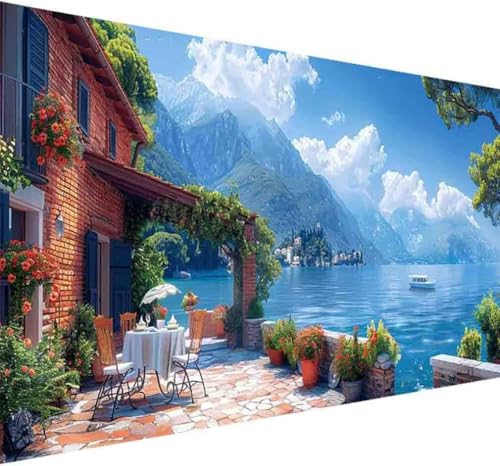 Diamond Painting Ozean Diamond Painting Erwachsene Groß XXL 30x60cm Landschaft Vollbohrer Diamanten Malerei Kristall Stickerei Bilder Bastelset für Anfänger, Zimmer Deko Wohnzimmer Geschenke -y329 von BAIYAACO