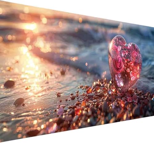 Diamond Painting Ozean Diamond Painting Erwachsene Groß XXL 30x60cm Strand Vollbohrer Diamanten Malerei Kristall Stickerei Bilder Bastelset für Kinder Anfänger, Zimmer Deko Wohnzimmer Geschenke -y333 von BAIYAACO