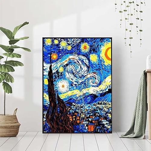 Diamond Painting Sternenhimmel Diamant Painting Bilder Set, 5D Diamond Painting Sonne Diamond Painting Erwachsene DIY Runde Strass Cross Stickerei Diamond-Painting Basteln Wandzimmer Deko 80x110cm 0-V von BAIYAACO