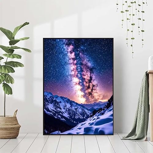 Diamond Painting Sternenhimmel Diamant Painting Bilder Set, Diamond Painting Landschaft Diamond Painting Erwachsene 5D Runde Strass Cross Stickerei Diamond-Painting Basteln Wandzimmer Deko 30x40cm Y-E von BAIYAACO