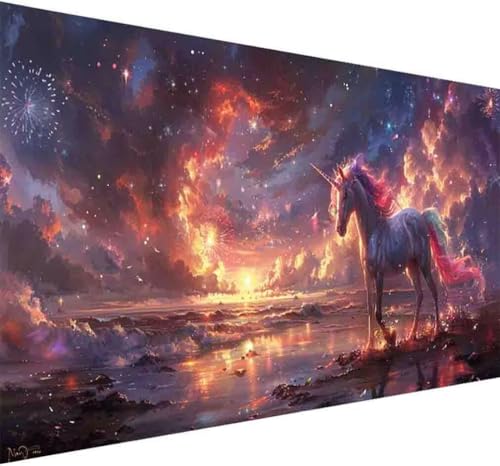 Diamond Painting Sternenhimmel Diamond Painting Erwachsene Groß XXL 60x120cm Einhorn Vollbohrer Diamanten Malerei Kristall Stickerei Bilder Bastelset für Kinder Anfänger, Zimmer Deko Wohnzimmer -u54F von BAIYAACO