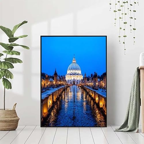 Diamond Painting Taj Mahal Diamant Painting Bilder Set, 5D Diamond Painting Landschaft Diamond Painting Erwachsene DIY Runde Strass Cross Stickerei Diamond-Painting Basteln Wandzimmer Deko 30x40cm 3-6 von BAIYAACO