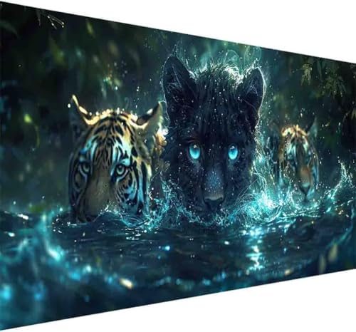 Diamond Painting Tier Diamond Painting Erwachsene Groß XXL 80x160cm Leopard Vollbohrer Diamanten Malerei Kristall Stickerei Bilder Bastelset für Kinder Anfänger, Zimmer Deko Wohnzimmer Geschenke -u495 von BAIYAACO