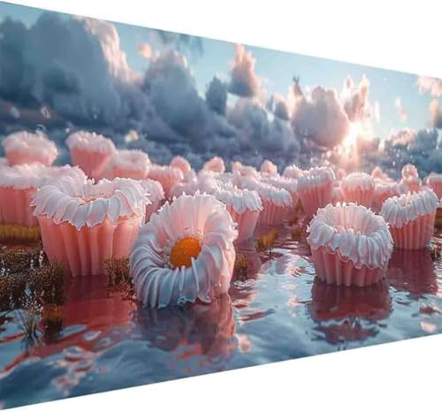 Landschaft Diamond Painting Erwachsene, Diamond Painting Blume Diamant Malerei Set für Kinder Anfänger DIY 5D Vollbohrer Kristall Stickerei Bilder Bastelset, Home Wand Dekor Geschenke 60x120cm -y44M von BAIYAACO