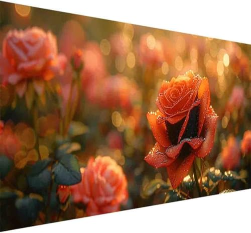 Landschaft Diamond Painting Erwachsene, Diamond Painting Blume Diamant Malerei Set für Kinder Anfänger DIY 5D Vollbohrer Kristall Stickerei Bilder Bastelset für Home Wand Dekor Geschenke 30x60cm -k616 von BAIYAACO