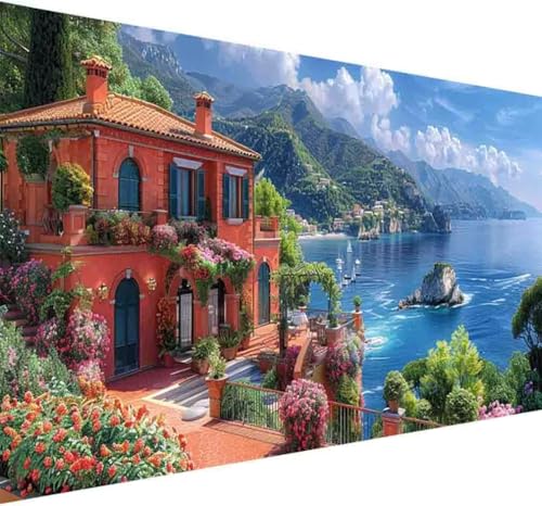 Landschaft Diamond Painting Erwachsene, Diamond Painting Blume Diamant Malerei Set für Kinder Anfänger DIY 5D Vollbohrer Kristall Stickerei Bilder Bastelset für Home Wand Dekor Geschenke 30x60cm -i24E von BAIYAACO