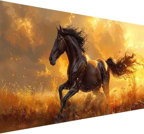 Landschaft Diamond Painting Erwachsene, Diamond Painting Tier Diamant Malerei Set für Kinder Anfänger DIY 5D Vollbohrer Kristall Stickerei Bilder Bastelset für Home Wand Dekor Geschenke 70x140cm -k68B von BAIYAACO