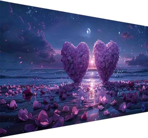 Liebe Diamond Painting Erwachsene, Diamond Painting Landschaft Diamant Malerei Set für Kinder Anfänger DIY 5D Vollbohrer Kristall Stickerei Bilder Bastelset, Home Wand Dekor Geschenke 80x160cm -u509 von BAIYAACO