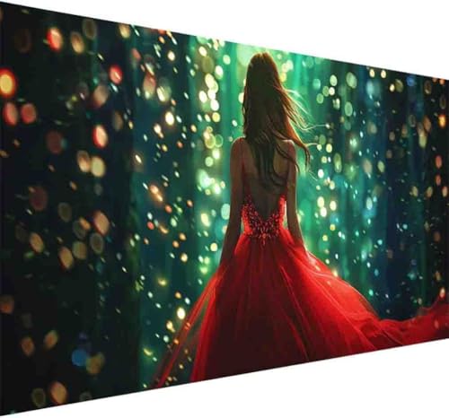 Mädchen Diamond Painting Erwachsene, Diamond Painting Sternenhimmel Diamant Malerei Set für Anfänger DIY 5D Vollbohrer Kristall Stickerei Bilder Bastelset für Home Wand Dekor Geschenke 30x60cm -d104 von BAIYAACO