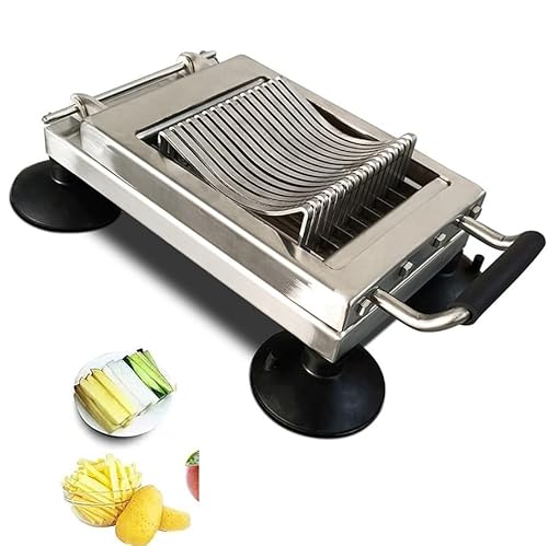 BAIZHONGJIE Manueller Obst und Gemüseschneider,Multifunktionaler Edelstahl Zwiebelschneider,Gewerblicher Schneideplotter mit Klingen,für die Küche Karotte,Kartoffel,13mm von BAIZHONGJIE