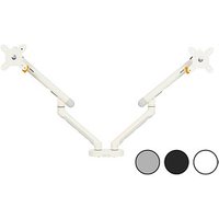 BAKKER ELKHUIZEN Monitor-Halterung BE Flexible Dual BNEBFDW weiß für 2 Monitore, Tischklemme von BAKKER ELKHUIZEN