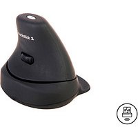 BAKKER ELKHUIZEN Rockstick 2 Mouse Wireless Medium/Small Maus ergonomisch kabellos schwarz von BAKKER ELKHUIZEN