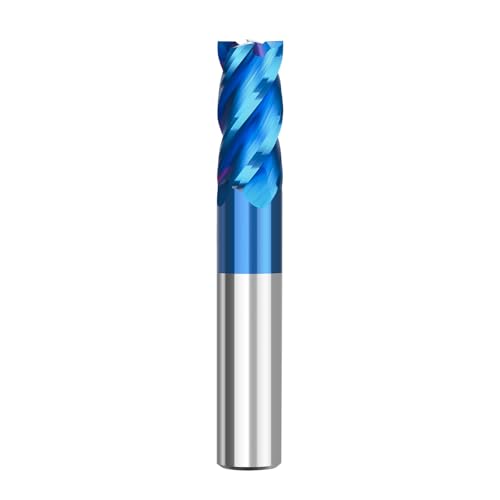 BALUGAEA VHM Schaftfräser 16mm 4 Schneiden Nano Blau Beschichtung 55 HRC CNC Fräser Für Metall Holz Acryl Stahl Kunststoff(16mm) von BALUGAEA