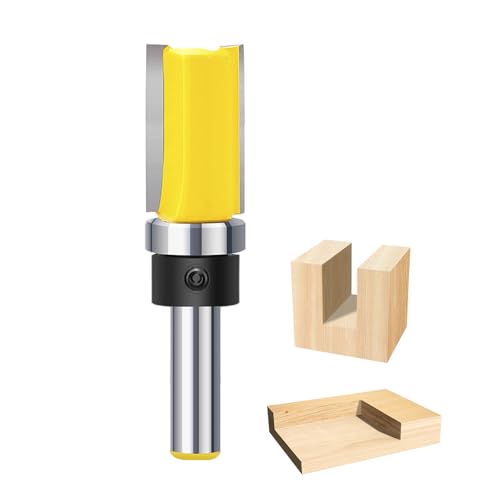 Kopierfräser Bündigfräser Kugellager 8mm Schaft Nutenfräser Oberfräse Schaftfräser Holzfräser Nutfräsen Fräser-Bits für Holzbearbeitung 19,05mm (3/4 Zoll) X 25mm von BALUGAEA