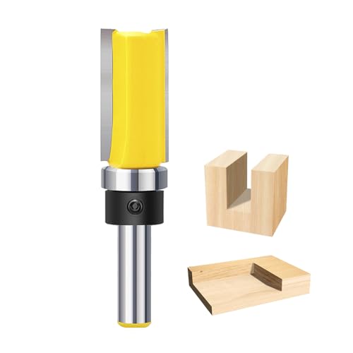 Kopierfräser Bündigfräser Kugellager 8mm Schaft Nutenfräser Oberfräse Schaftfräser Holzfräser Nutfräsen Fräser-Bits für Holzbearbeitung 19,05mm (3/4 Zoll) X 38mm von BALUGAEA