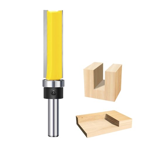 Kopierfräser Bündigfräser Kugellager 8mm Schaft Nutenfräser Oberfräse Schaftfräser Holzfräser Nutfräsen Fräser-Bits für Holzbearbeitung 19,05mm (3/4 Zoll) X 50mm von BALUGAEA