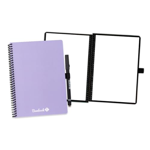 BAMBOOK Colourful Notizbuch - Lila - A5 - Blanko, Wiederverwendbares Notizbuch, Notizblock, Reusable Notebook von BAMBOOK