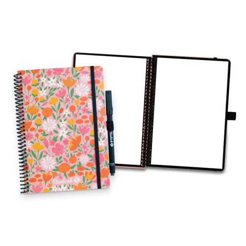 BAMBOOK Floral Notizbuch - A5 - Blanko, Wiederverwendbares Notizbuch, Notizblock, Reusable Notebook von BAMBOOK