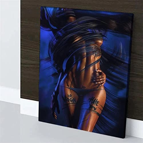 Diamond Painting Set Full Sexy nackte Mädchen 40x60cm DIY Diamant Malerei Bilder,5D Diamant Gemälde Strass Stickerei Kreuzstich Set,Diamant malerei Kits Malen Nach Zahlen für Home Wall Decor von BAMZOK